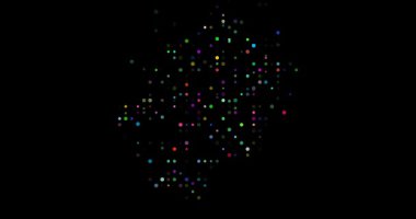 Parçacıklar tarafından oluşturulan soyut Lesotho kenarlıkları