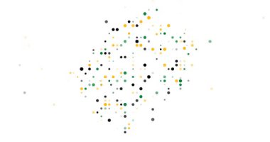 Parçacıklar tarafından oluşturulan soyut Lesotho kenarlıkları