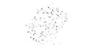 Parçacık Hareketindeki Lesotho Harita Silueti