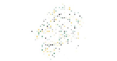 Parçacıklar tarafından oluşturulan soyut Lesotho kenarlıkları