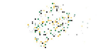 Uçan Noktalardan Minimalist Lesotho Haritası
