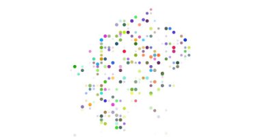 Uçan Noktalardan Minimalist Lesotho Haritası