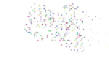 Düşen Çemberlerden Libya Haritası Yapan Canlı Parçacık Canlandırması