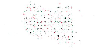 Libya Ülkesi Şeklinde Renkli Izgara Grafiği