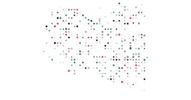 Renkli Çemberler Libya Haritası Silüeti Canlandırmasına Düşüyor