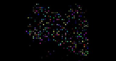 Libya Siluetini Yavaş Yavaş Şekillendiren Renkli Noktaların Dijital Canlandırması