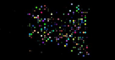 Libya Siluetini Yavaş Yavaş Şekillendiren Renkli Noktaların Dijital Canlandırması