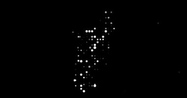 Minimalist Madagaskar üretken noktalar silueti