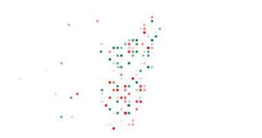 Madagaskar 'ın noktalı üretken soyut haritası