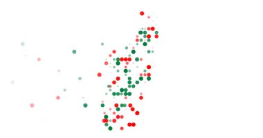 Madagaskar 'ın parçacıklardan oluşan modern soyut haritası