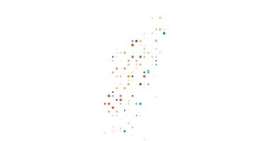 Soyut daireler animasyon Madagaskar haritası oluşturur