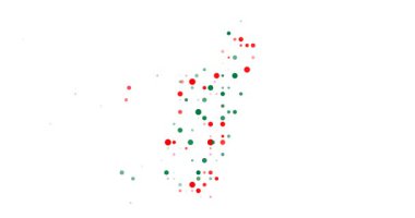 Madagaskar 'ın noktalı üretken soyut haritası