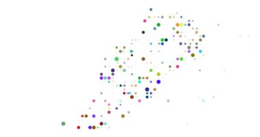 Noktalardan oluşan soyut dijital Fas silueti