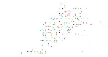 Noktalardan oluşan soyut dijital Fas silueti