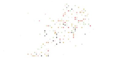 Üretken soyut Fas silueti hareket halinde