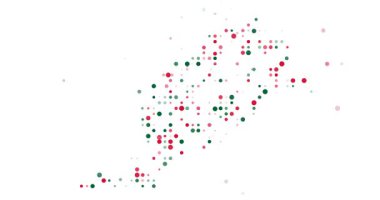 Parçacıklardan oluşan dinamik soyut Fas haritası