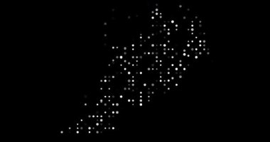 Uçan parçacıklar Fas 'ın soyut ana hatlarını oluşturuyor