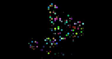 Hareketli daireleri olan soyut Mali haritası şekli