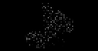 Hareketli daireleri olan soyut Mali haritası şekli