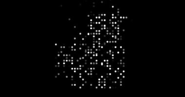 Moritanya siluetini oluşturan canlı noktalar