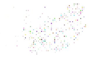 Güney Afrika dijital soyut parçacık geometrisi