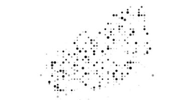 Güney Afrika 'yı oluşturan soyut üretken noktalar