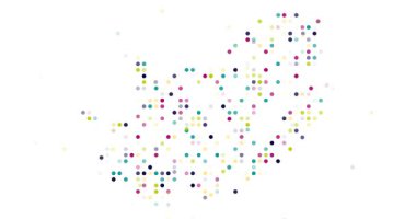 Güney Afrika 'yı oluşturan soyut üretken noktalar