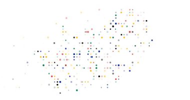 Güney Afrika 'nın yaratıcı parçacık silueti sanat eseri