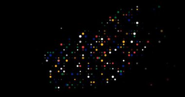 Güney Afrika haritası soyut uçan noktalar kavramı