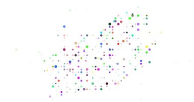 Uçan noktalar Güney Afrika anahatlarının animasyonu