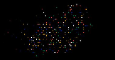 Güney Afrika dijital soyut parçacık geometrisi