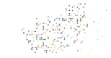 Güney Afrika haritası üretken nokta sanatı olarak