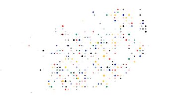 Güney Afrika dijital soyut parçacık geometrisi