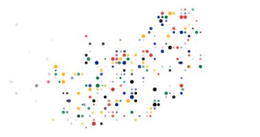 Soyut uçan noktalar Güney Afrika vektör sanatı