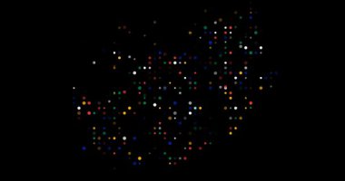 Güney Afrika haritası soyut uçan noktalar kavramı