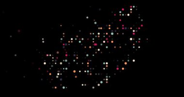 Soyut uçan noktalar Güney Afrika vektör sanatı