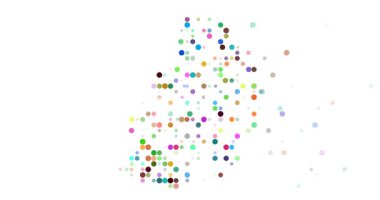 Renkli Desen Mauritius Silueti Oluşturuyor