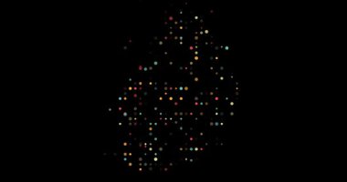 Renkli Desen Mauritius Silueti Oluşturuyor