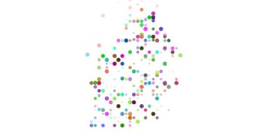 Mauritius dijital asgari noktalar ülke silueti