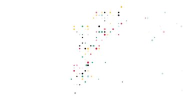 Dinamik uçan noktalar Mozambik harita şeklini gösteriyor