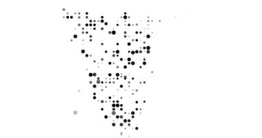 Namibya soyut uçan noktalar siluet haritası