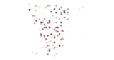 Namibya haritası uçan nokta parçacıklarından oluşturuldu