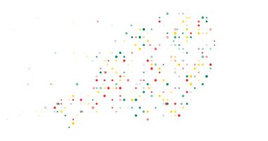 Noktalı geometride modern Nijer haritası animasyonu