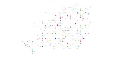 Nijer uçan noktaları soyut harita animasyonu oluşturuyor