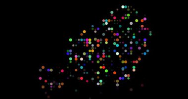 Uçan daireli soyut Nijer haritası silueti