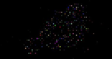 Nijer uçan parçacıkları soyut harita şekli oluşturur