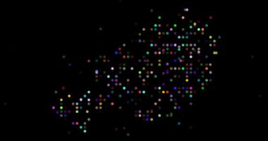 Üretken sanat Nijer noktalı siluet animasyonu