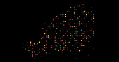 Nijer uçan parçacıkları soyut harita şekli oluşturur