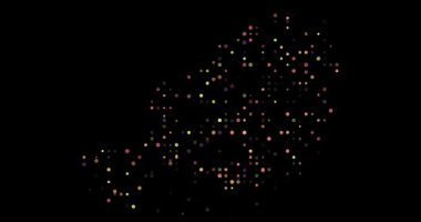 Uçan noktalarla oluşturulan yaratıcı Nijer haritası