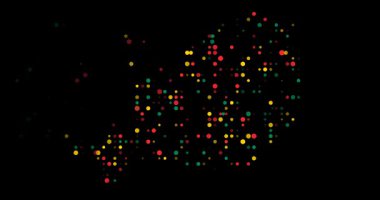 Üretken nokta sanatında modern Nijer ülke haritası